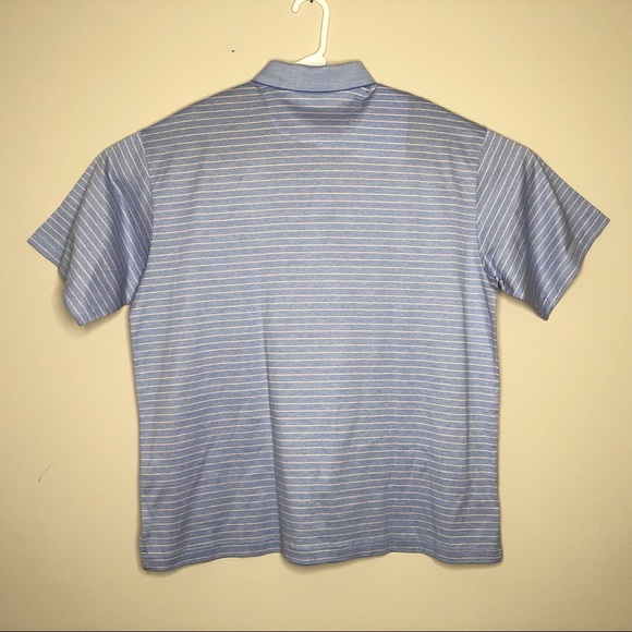 Daniel Cremieux Blue Striped Cotton Polo XL - Picture 2 of 6
